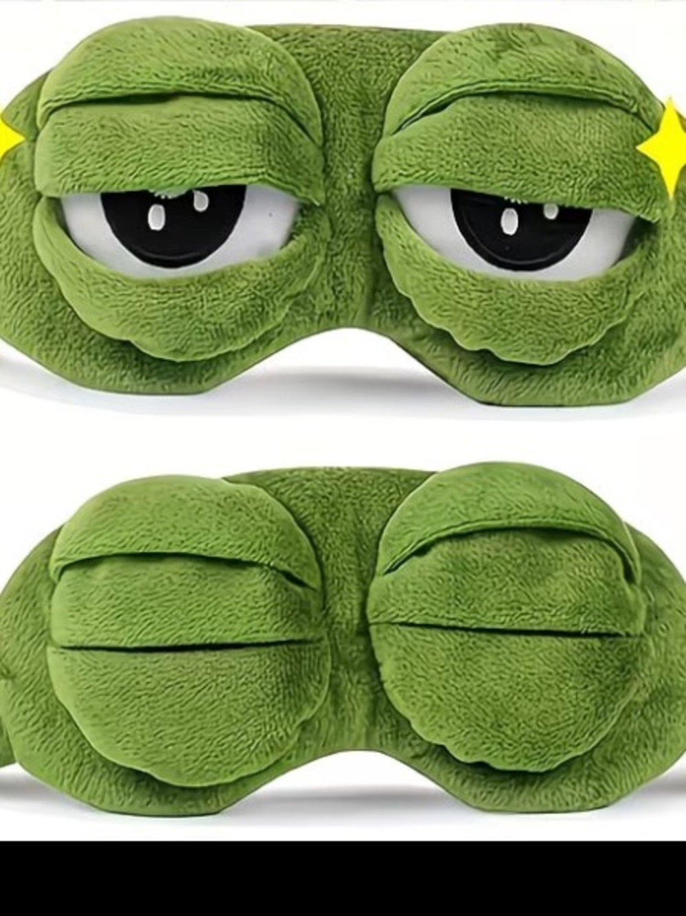 Frog Eye Plush Adjustable Eyelid Sleep Mask New - Picture 2 of 8